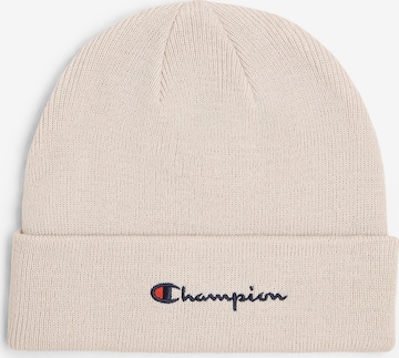 Champion Authentic Athletic Apparel Beanie in Beige: front