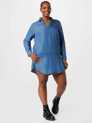 ONLY Carmakoma Shirt Dress 'JEMMA' in Blue: front
