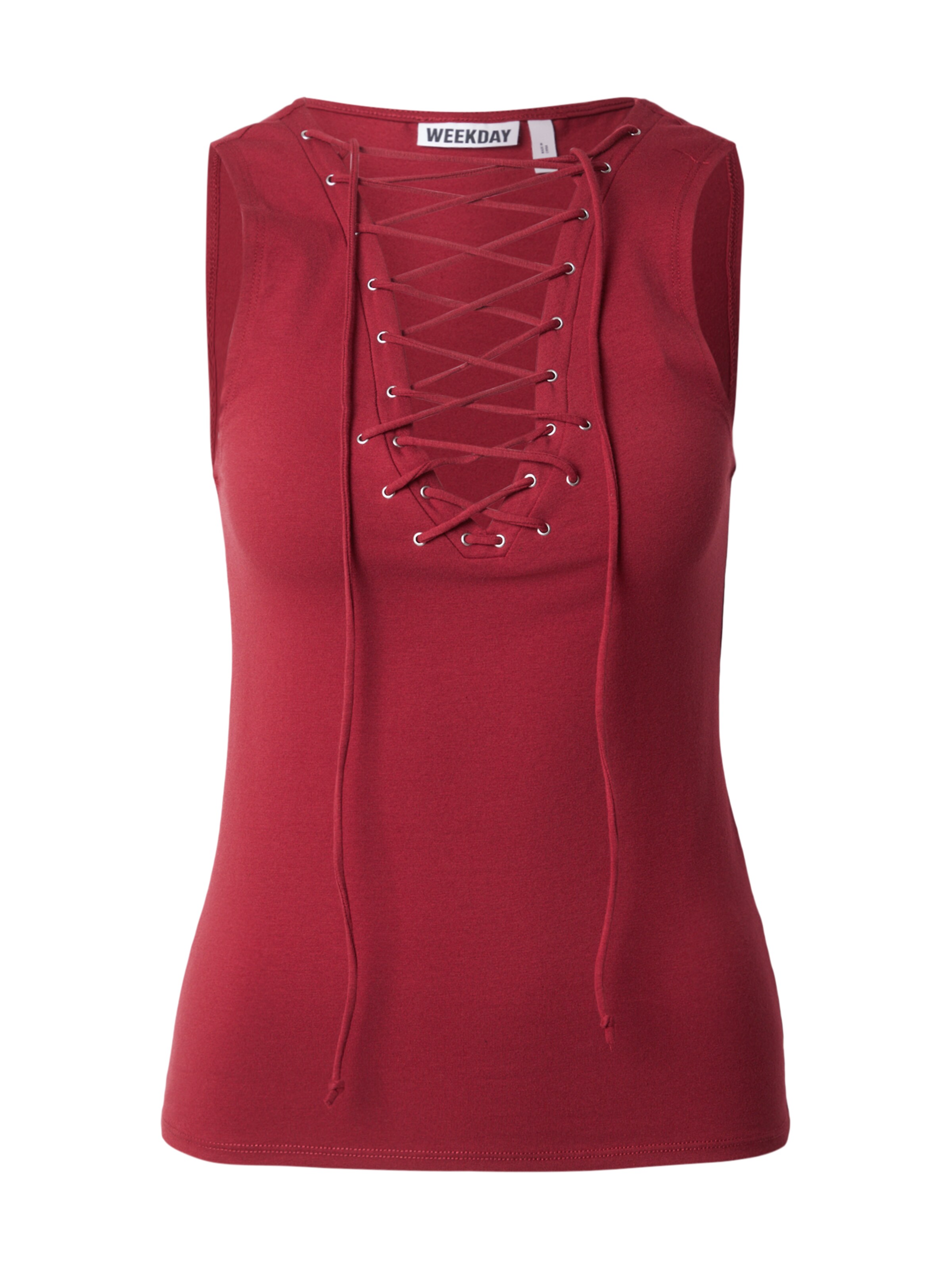 Haut 'Jay' WEEKDAY en rouge : devant