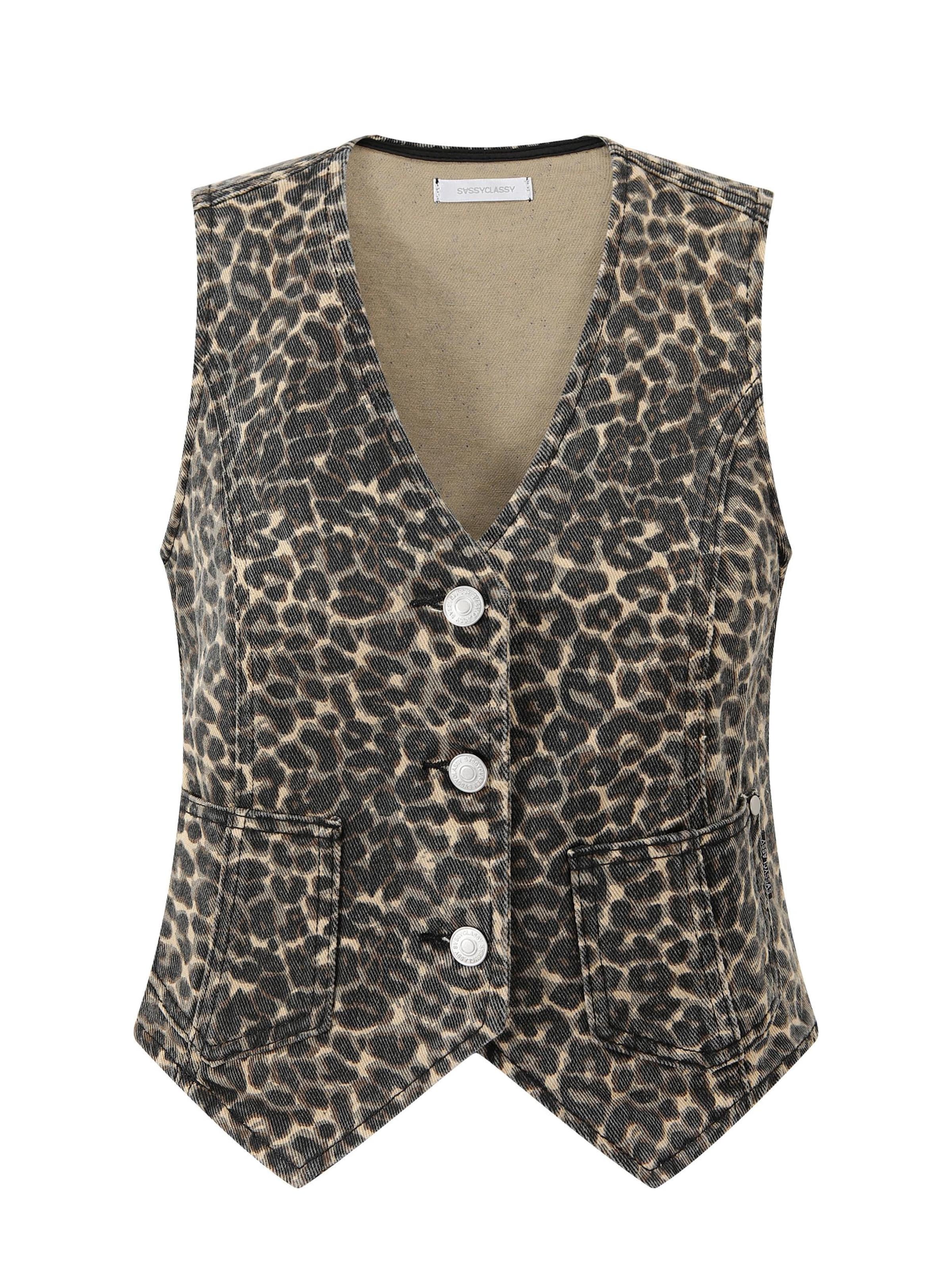 SASSYCLASSY Vest in Brown: front