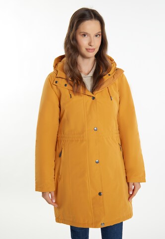 usha BLUE LABEL Winterparka 'Fenia' in Geel: voorkant