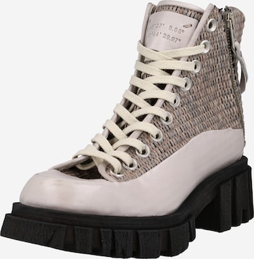 A.S.98 Lace-up bootie 'Hell' in White: front