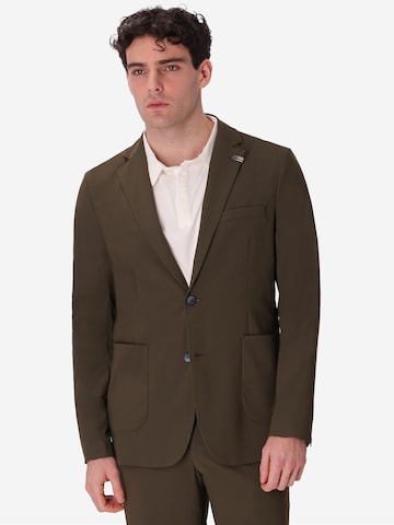 Distretto12 Slim Fit Sakko in Grün: Vorderseite