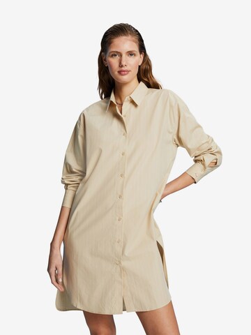 Robe-chemise ESPRIT en beige : devant