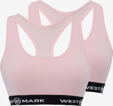 Reggiseno sportivo di WESTMARK LONDON in rosa: frontale