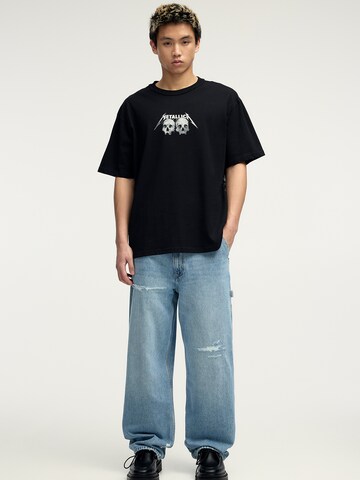 Pull&Bear Tričko 'METALLICA' – černá