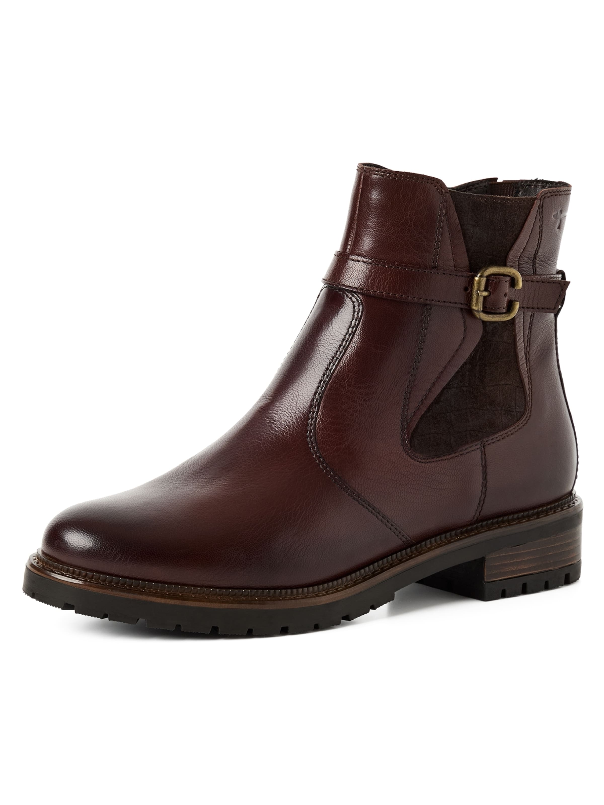 Tamaris - Botas Chelsea en marrón: frente