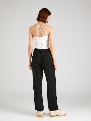 MOS MOSH Regular Trousers with creases in Black