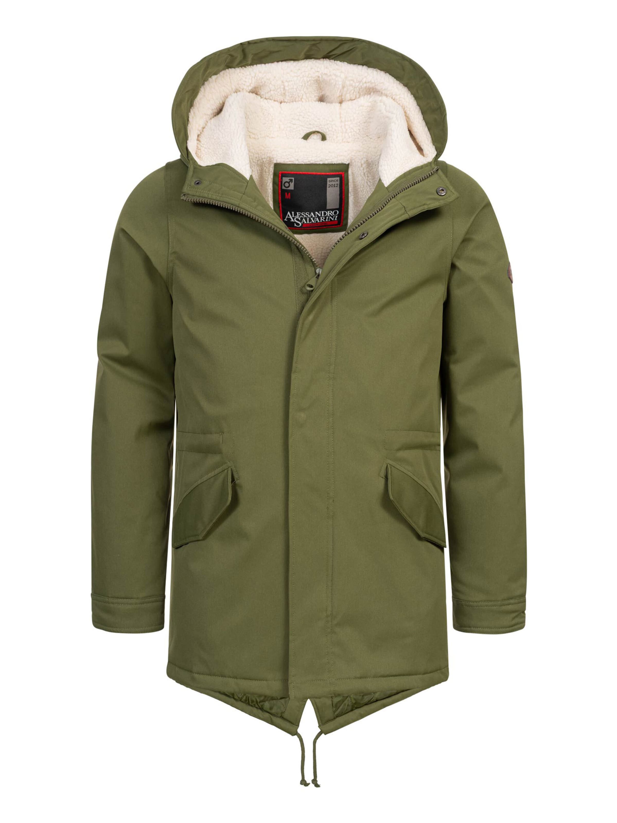 Alessandro Salvarini Winterparka 'AS138' in Groen: voorkant