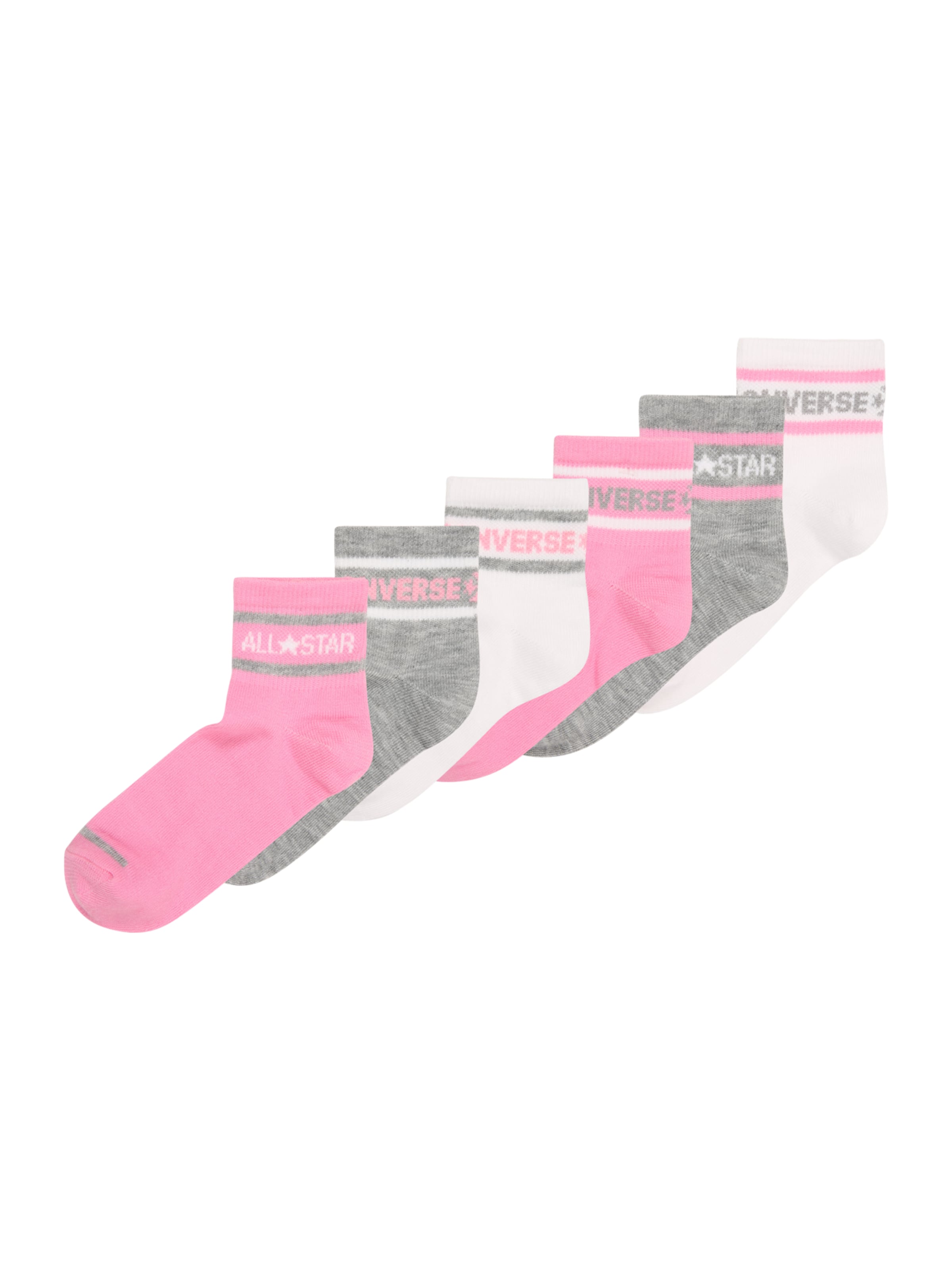 CONVERSE Къси чорапи в сиво: отпред