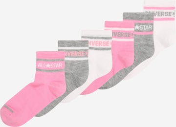 CONVERSE Къси чорапи в сиво: отпред