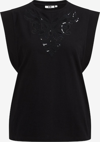 WE Fashion T-shirt i svart: framsida