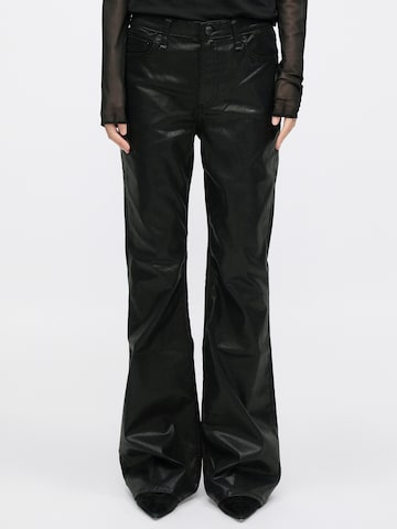 rag & bone - Acampanado Pantalón 'MIRAMAR' en negro: frente