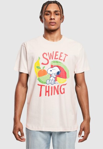 T-Shirt 'Peanuts - Sweet thing' Merchcode en rose : devant