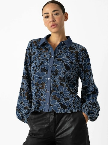 Coster Copenhagen - Camiseta ' Flower ' en azul: frente
