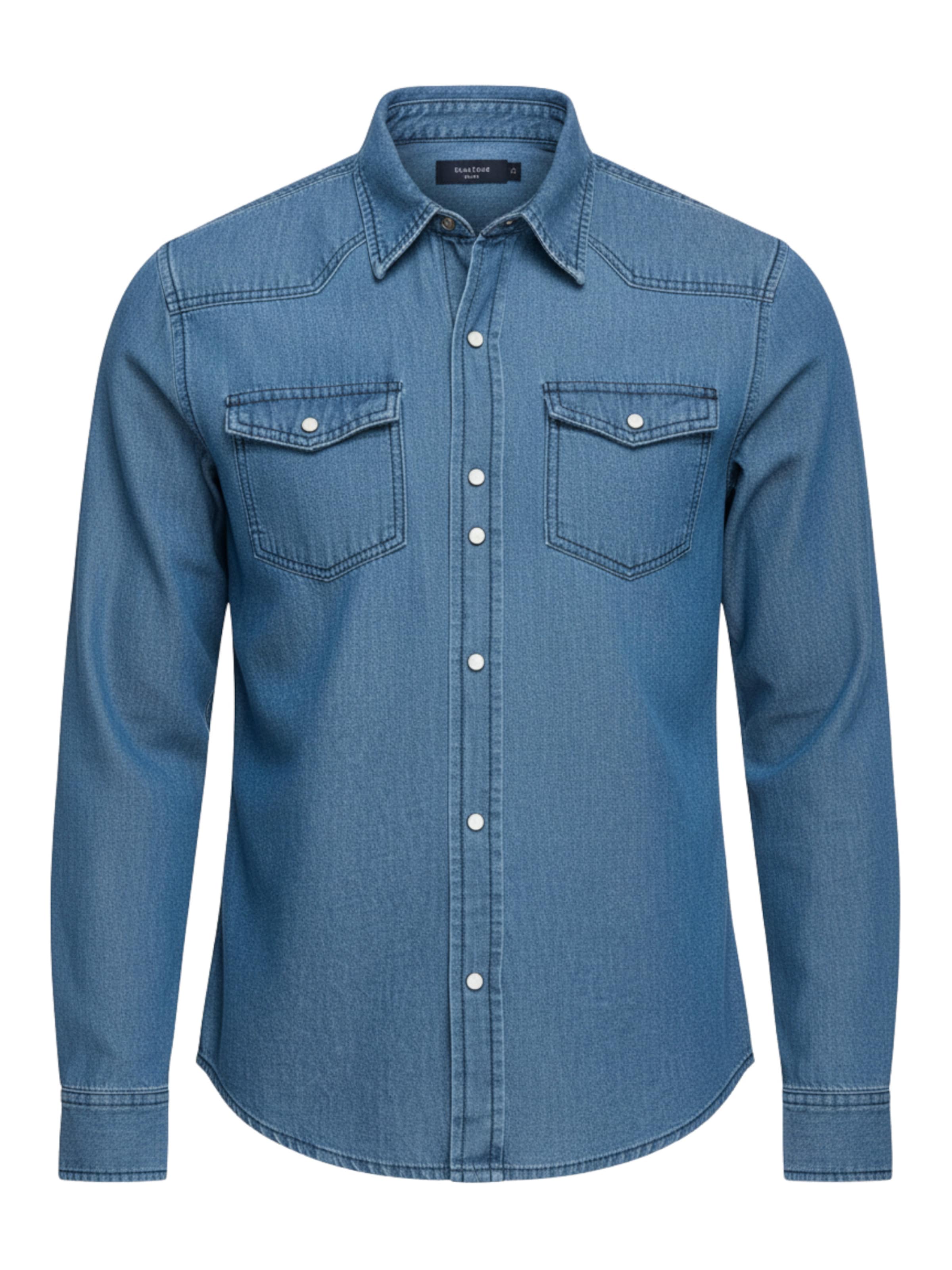 Ombre Overhemd in Blauw: voorkant