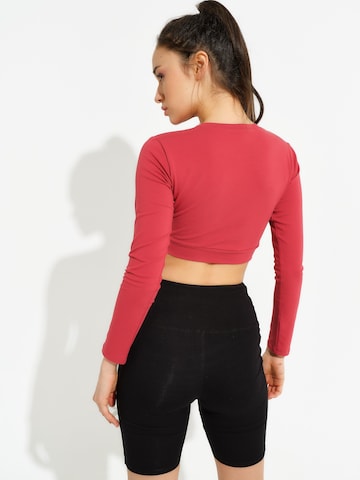 Evoni Funktionsshirt 'Bauchfrei'‌‌‌‌ in Rot