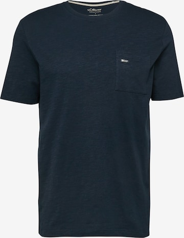 s.Oliver Shirt 's.Oliver - Heren t-shirt' in Blauw: voorkant