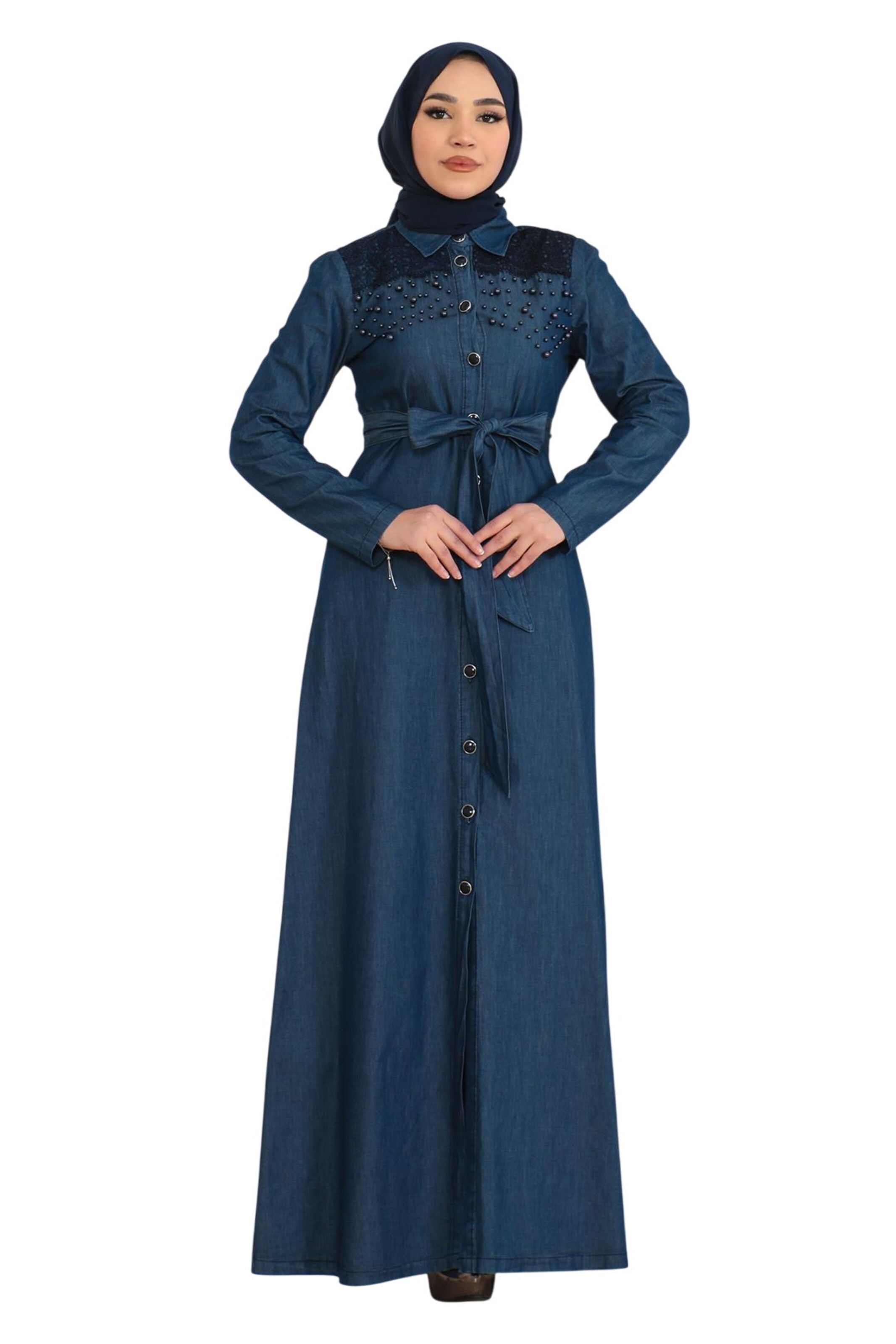 MODAMIHRAM Kleid in Blau: Vorderseite