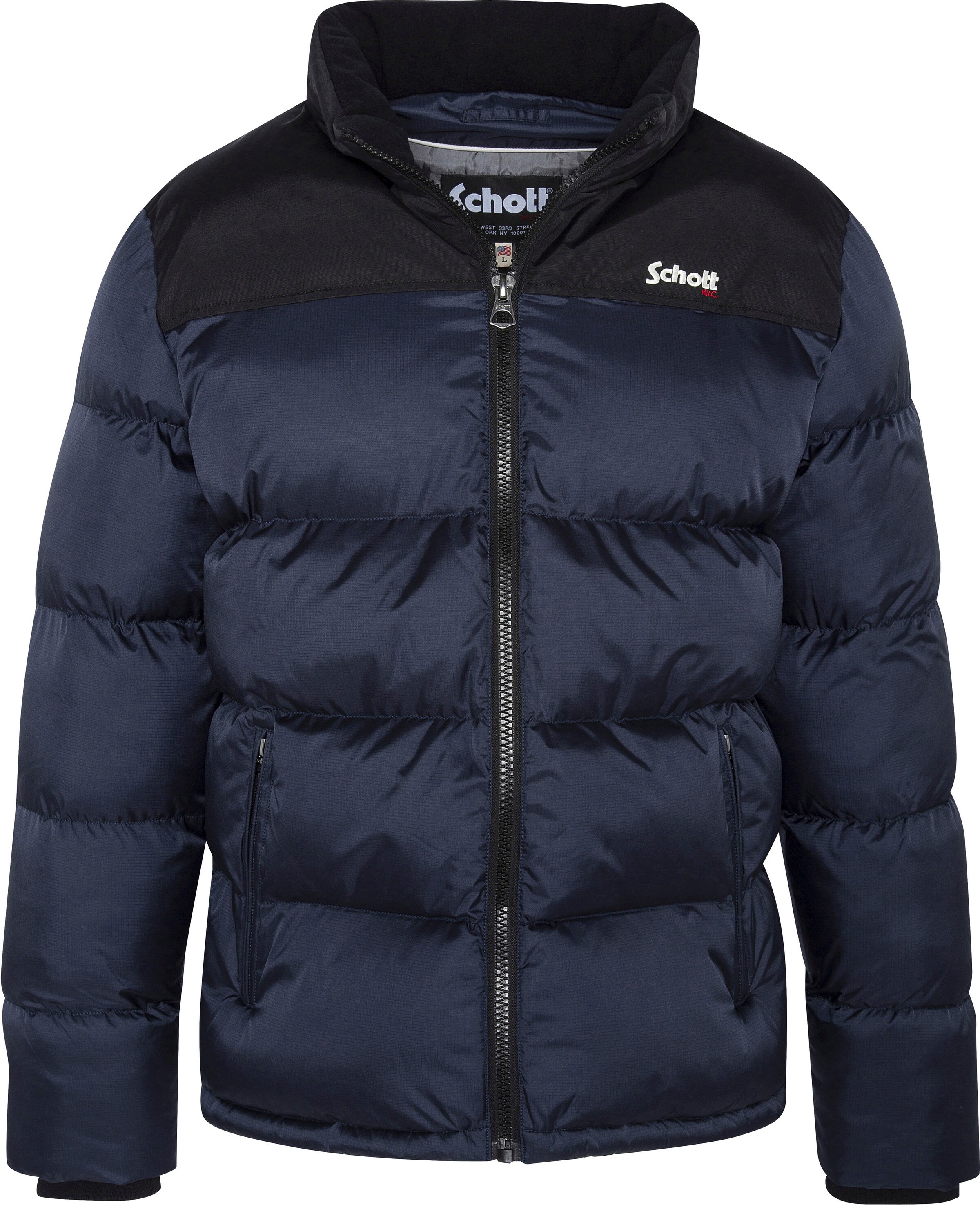 Schott NYC Jacke in Blau: Vorderseite