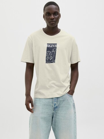 JACK & JONES Shirt in Beige: voorkant