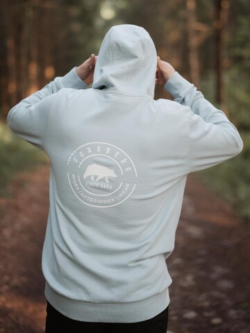 FORSBERG Sweatshirt 'Hoodie mit Logo auf Brust und Rücken' in Blue