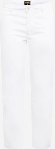 BOSS Lærredsbukser i hvid: forside
