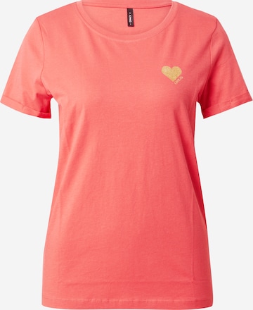 T-shirt 'Kita' ONLY en rouge : devant