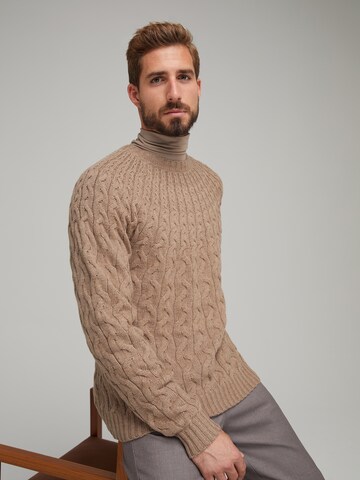 ABOUT YOU x Kevin Trapp Sweater 'Matthew' in Brown: front