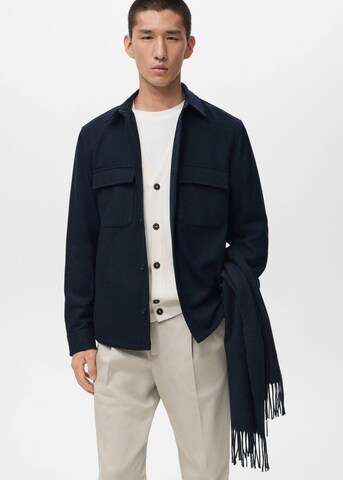 MANGO MAN Between-Season Jacket 'Margon' in Blue: front