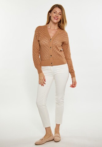 Usha Knit Cardigan in Brown