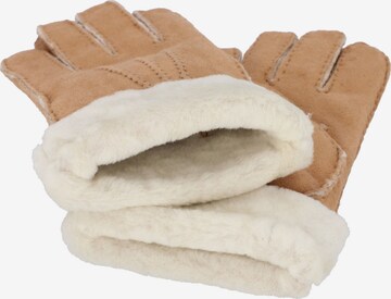 KESSLER Full Finger Gloves 'Ilvy' in Brown