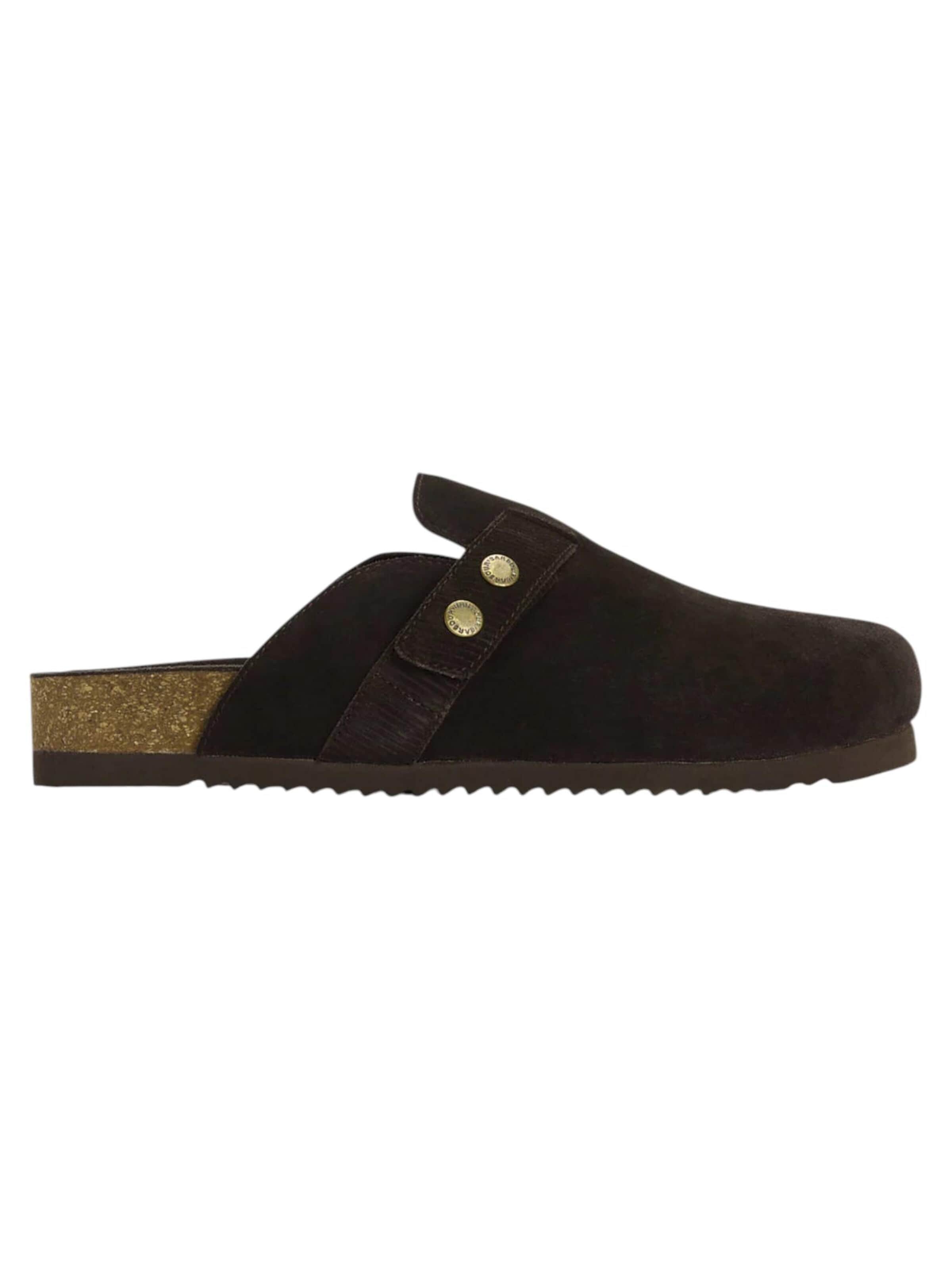 Sandalo di Barbour in marrone: frontale