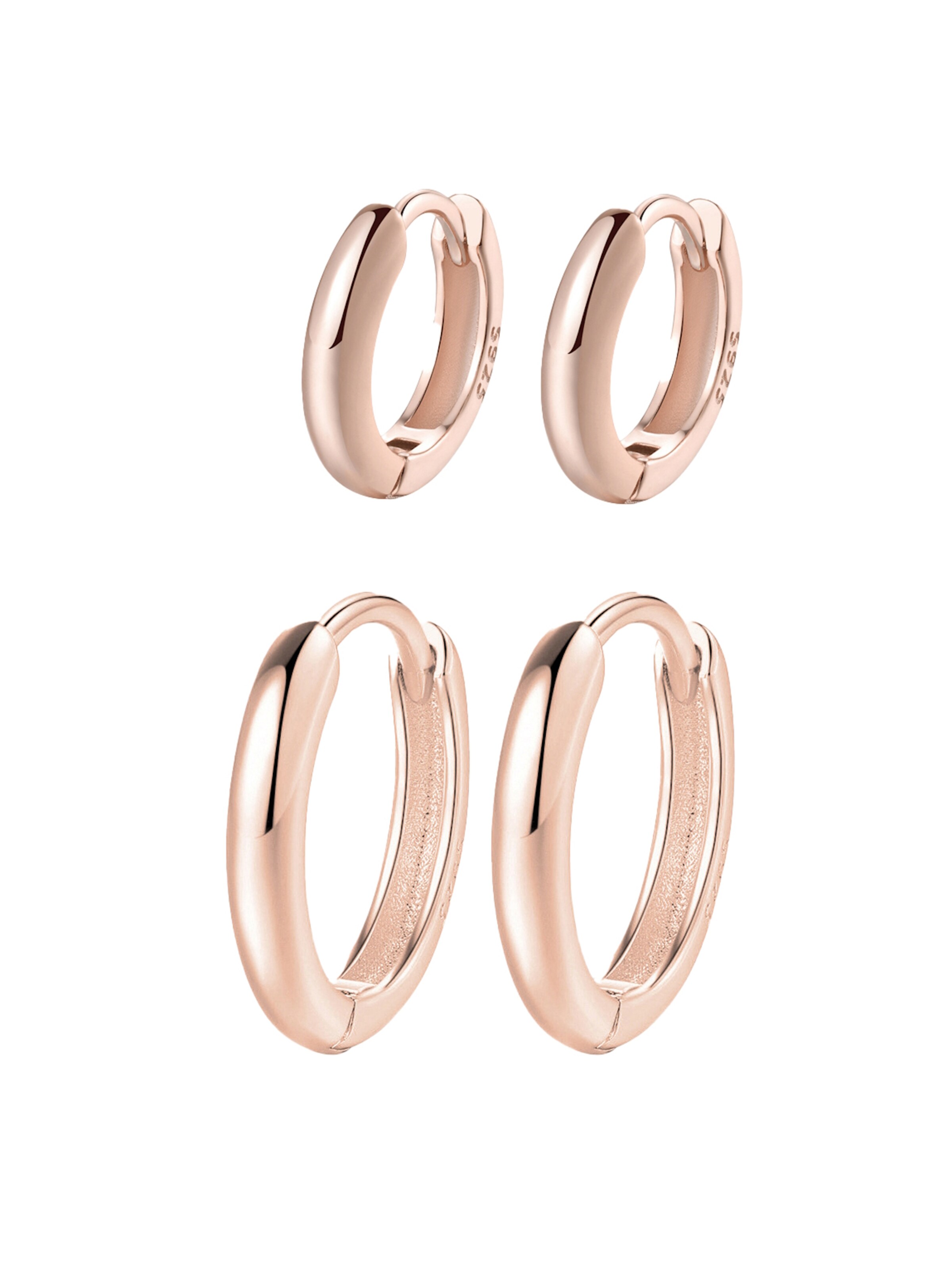 Hey Happiness - Pendientes 'Balance Duo' en oro: frente