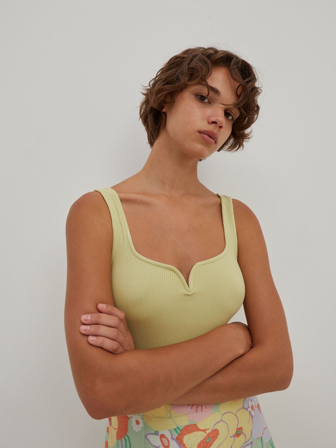 EDITED Producten Shirt body 'Ayla' Groen