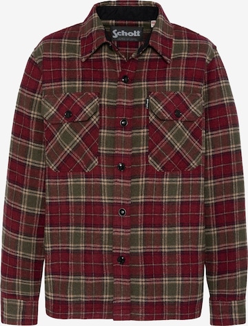 Giacca di mezza stagione di Schott NYC in rosso: frontale