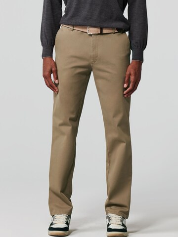 MEYER Regular Chino Pants in Grey: front