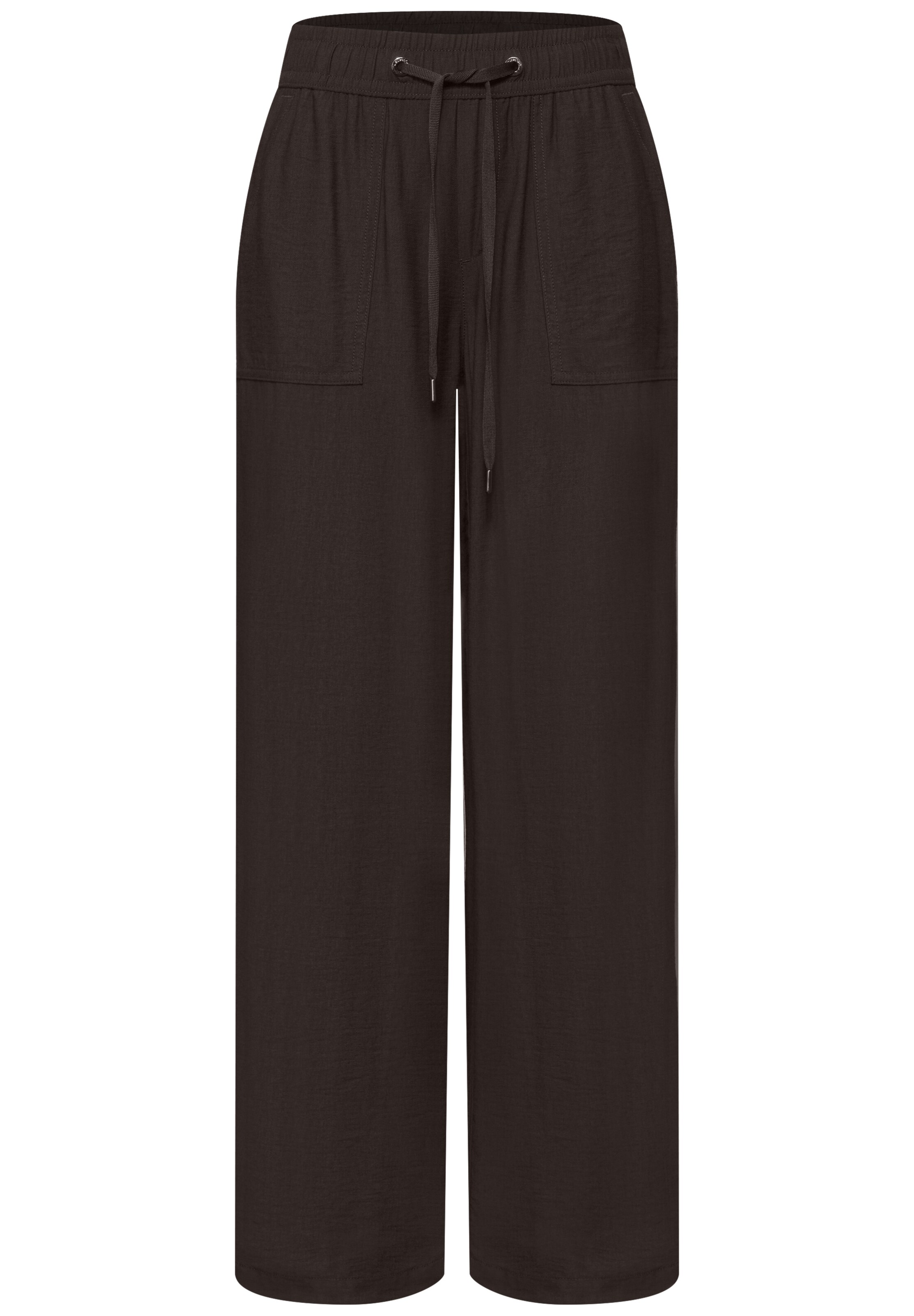 STREET ONE Loosefit Hose in Braun: Vorderseite
