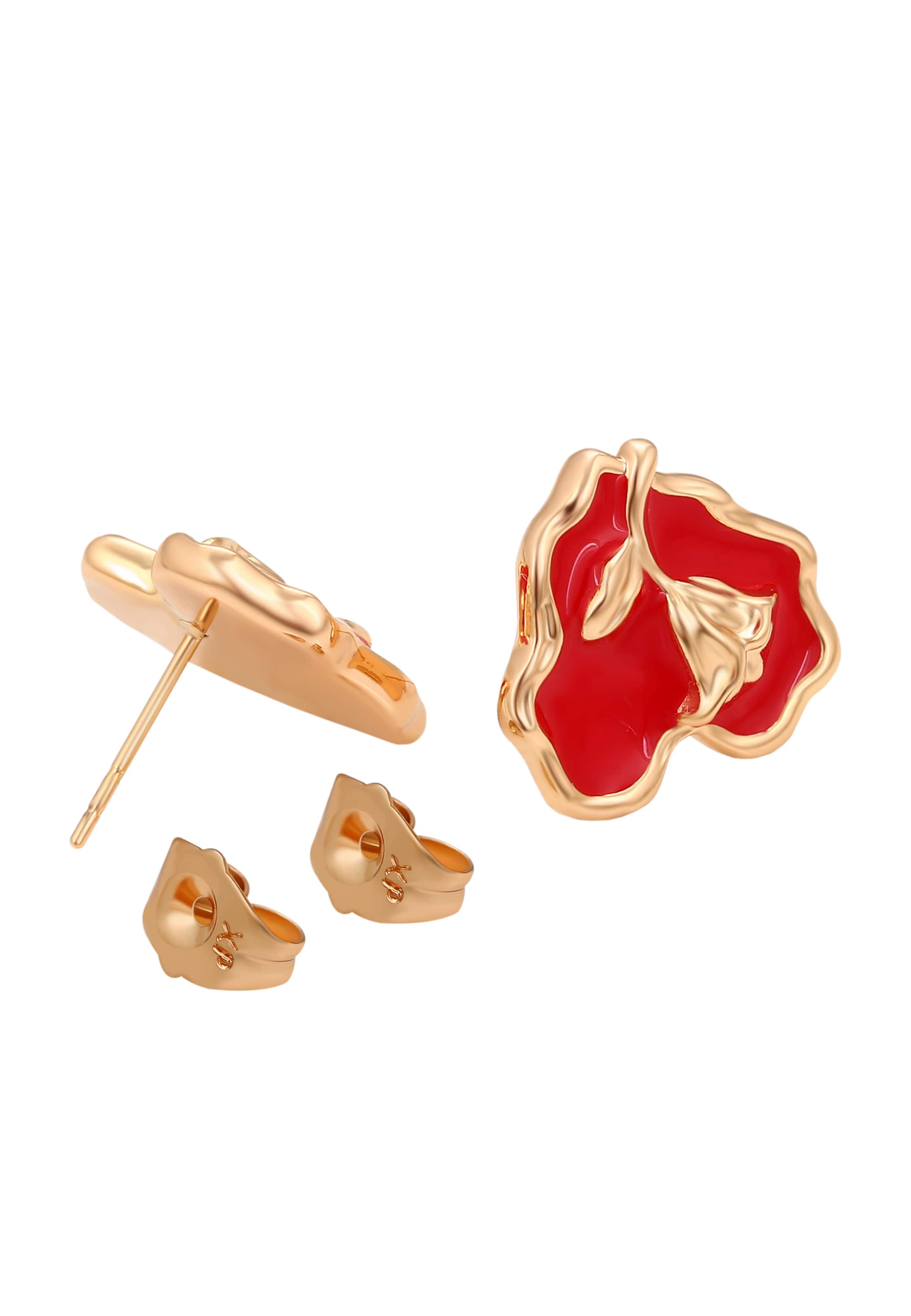 Boucles d'oreilles Gaya en rouge