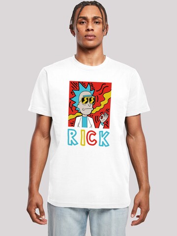 T-Shirt 'Cool Rick' F4NT4STIC en blanc : devant