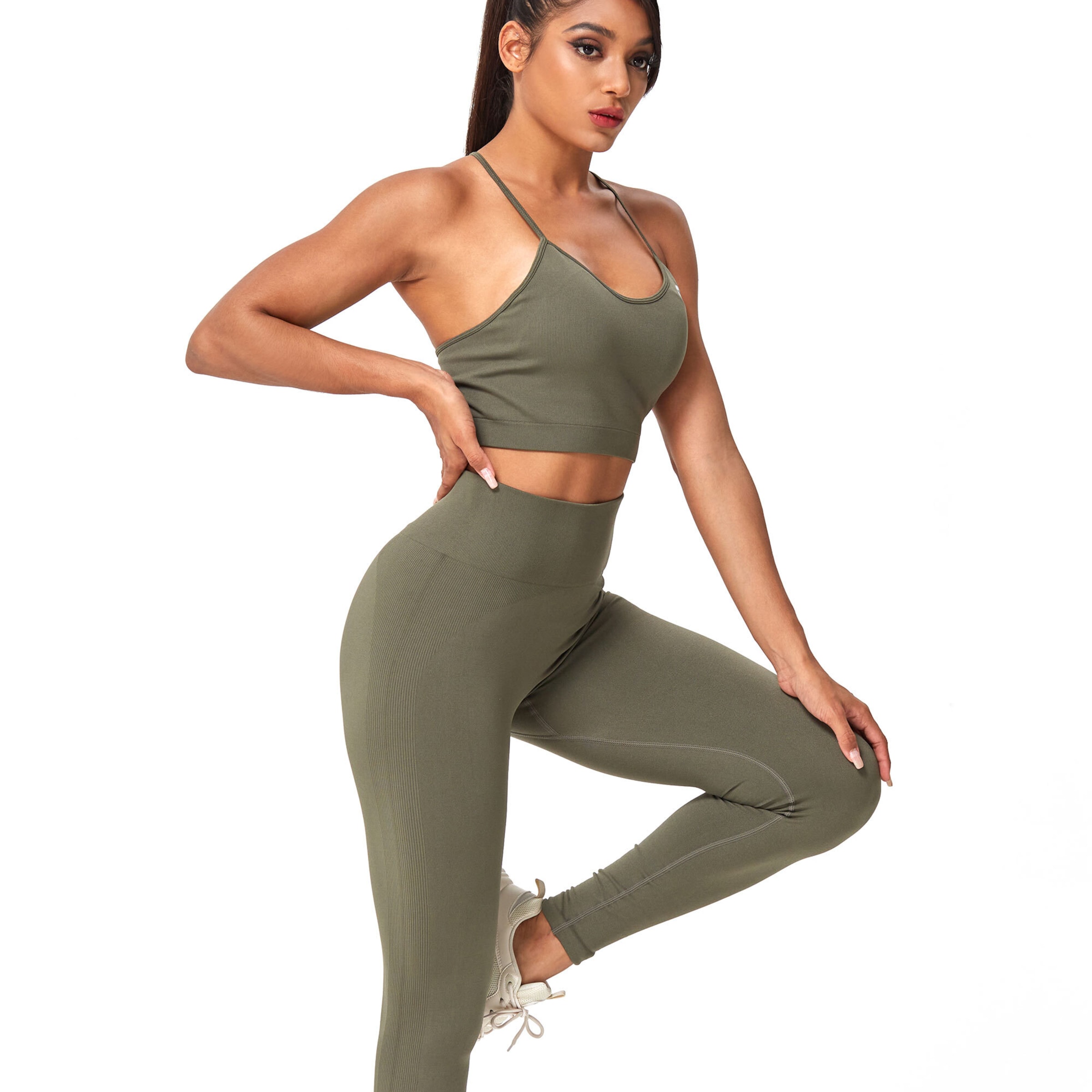 Bustino Reggiseno sportivo 'Charm' di YEAZ in verde