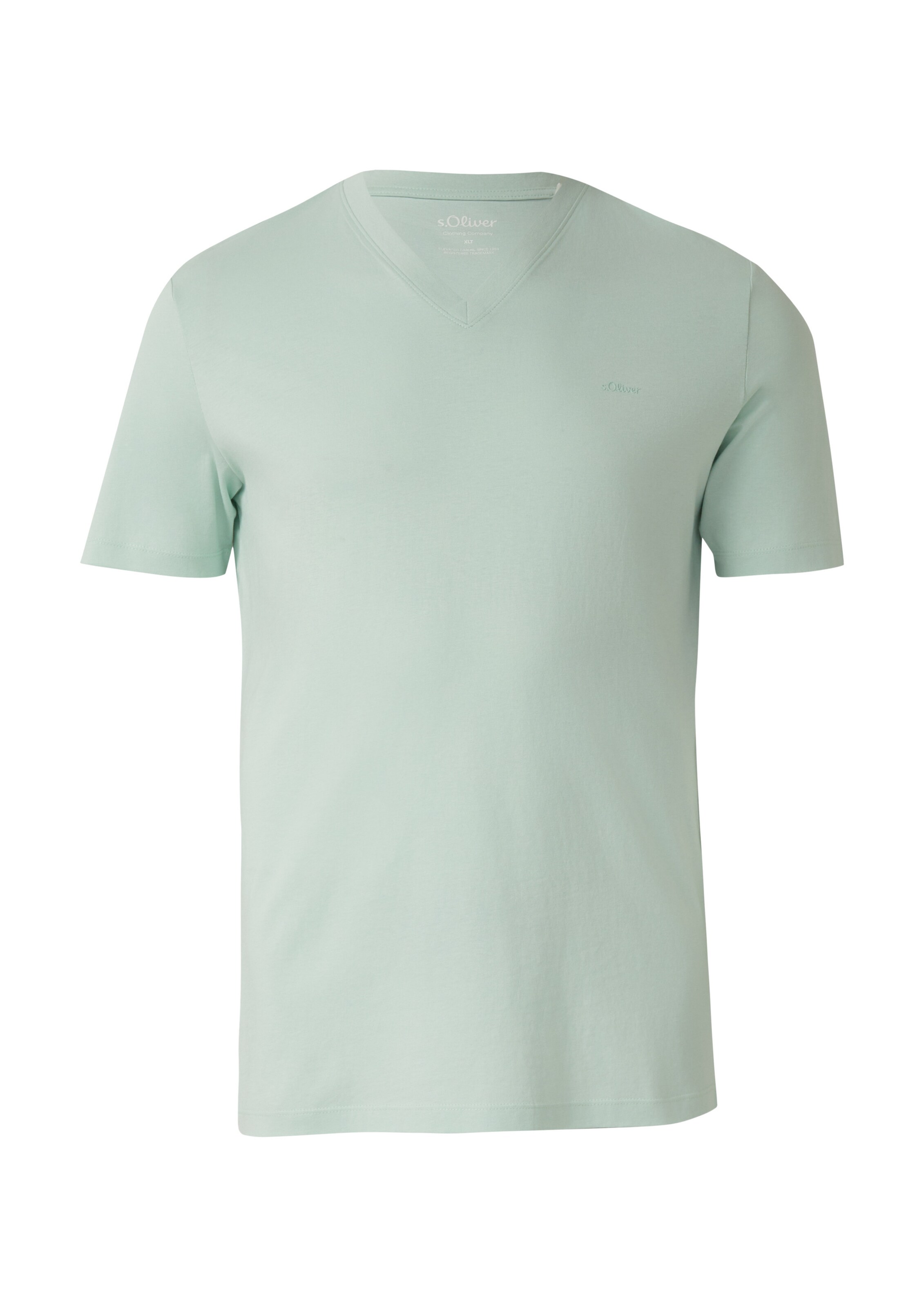 s.Oliver Men Big Sizes Shirt in Green: front