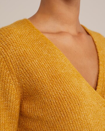 WE Fashion Knit cardigan in Yellow