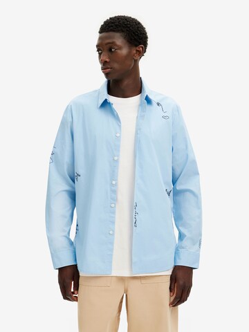 Desigual Regular fit Button Up Shirt in Blue: front
