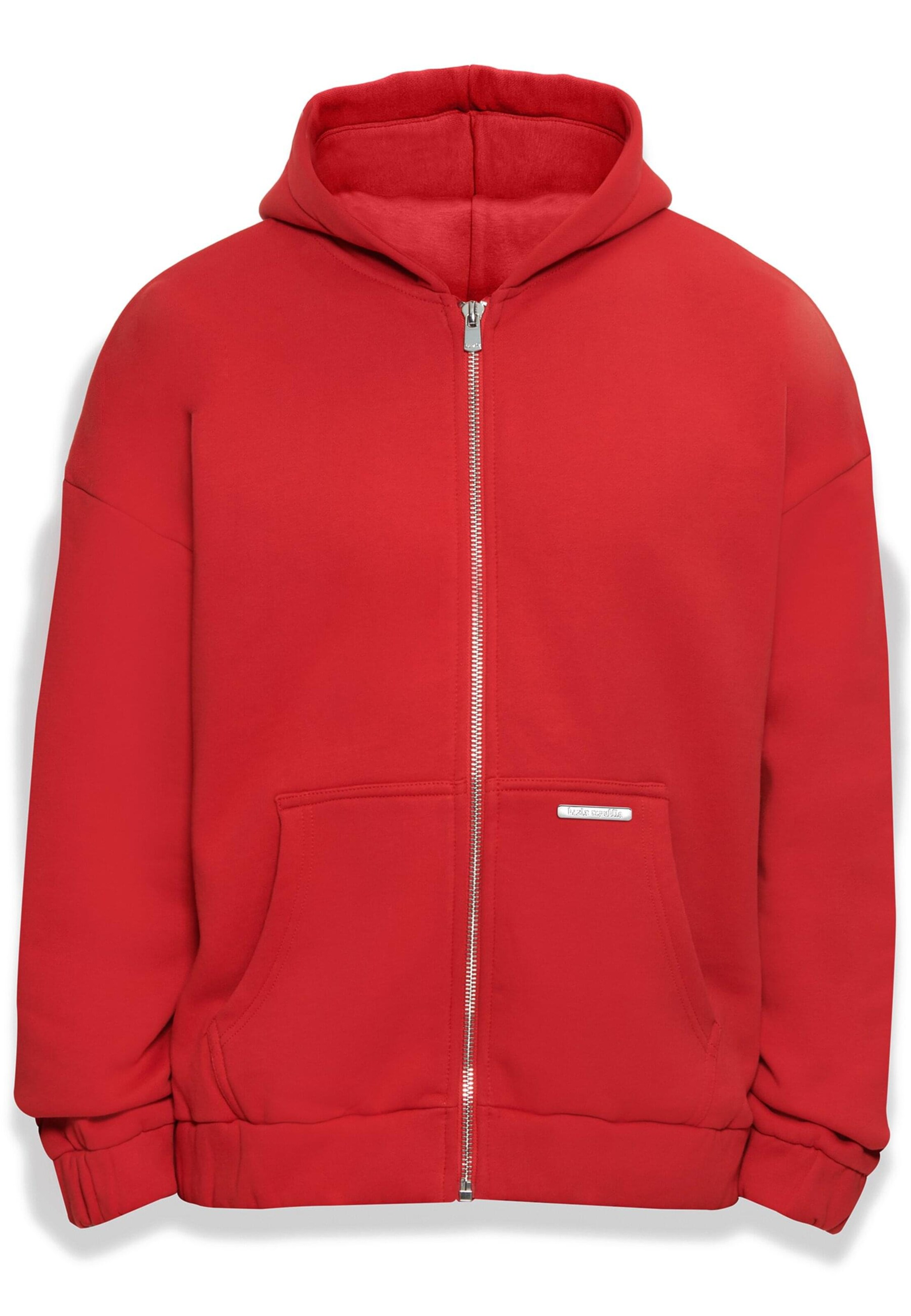 Dropsize Zip-Up Hoodie 'Bazix Republiq' in Red: front