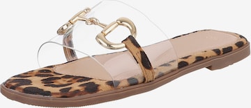 Ital-Design Pantolette in Braun: Vorderseite