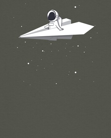 Watapparel T-Shirt ' Fly me to the moon ' in Grün
