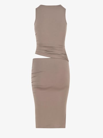 FEMSSY Kjole 'TALIA DRESS BROWN' i beige