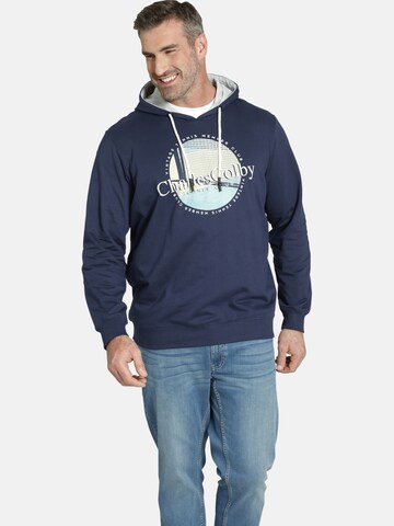 Sweat-shirt ' Earl Colum ' Charles Colby en bleu : devant