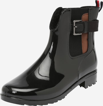 TOM TAILOR Rubber Boots in Black: front